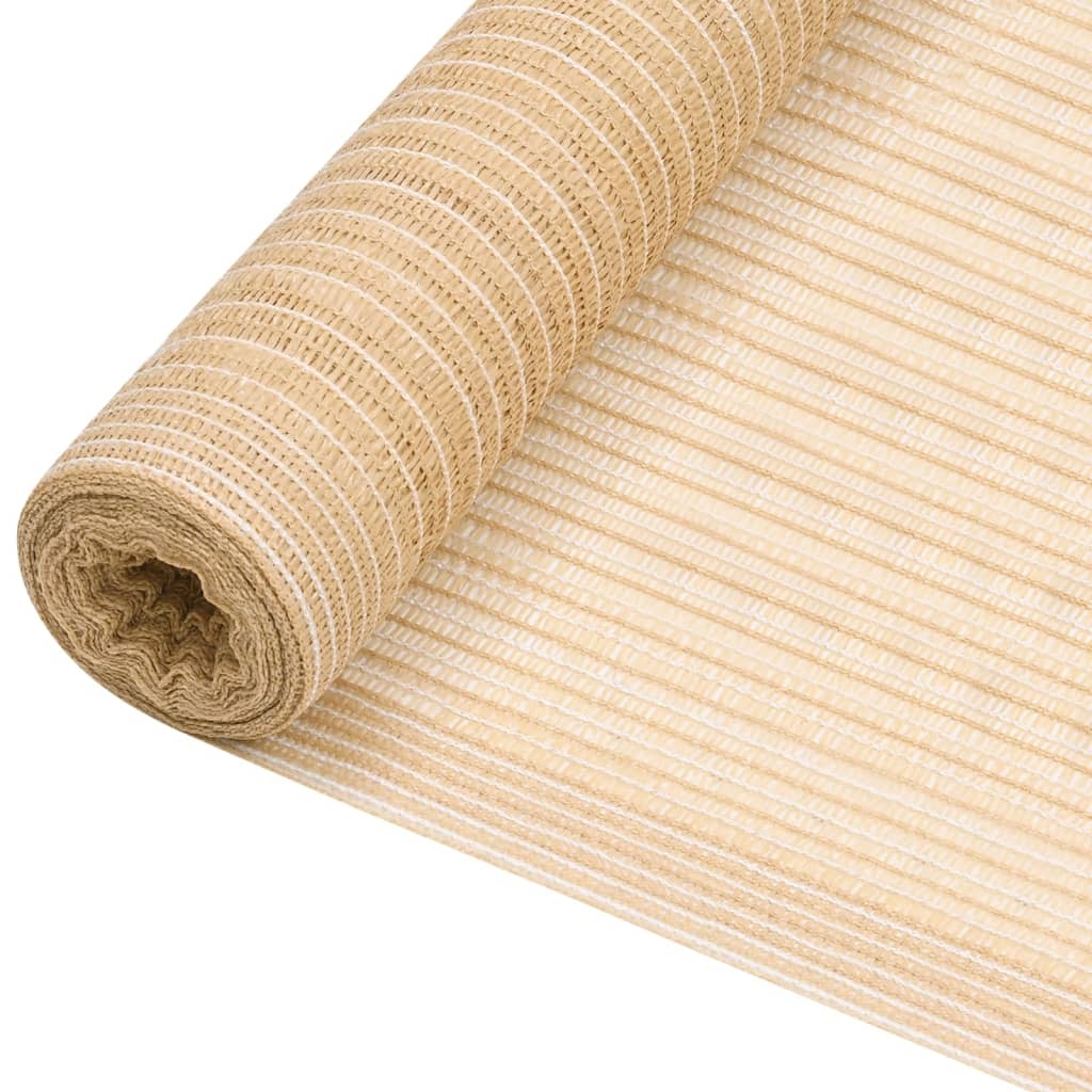vidaXL Zaunblende Beige 1x10 m HDPE 75 g/m² Image