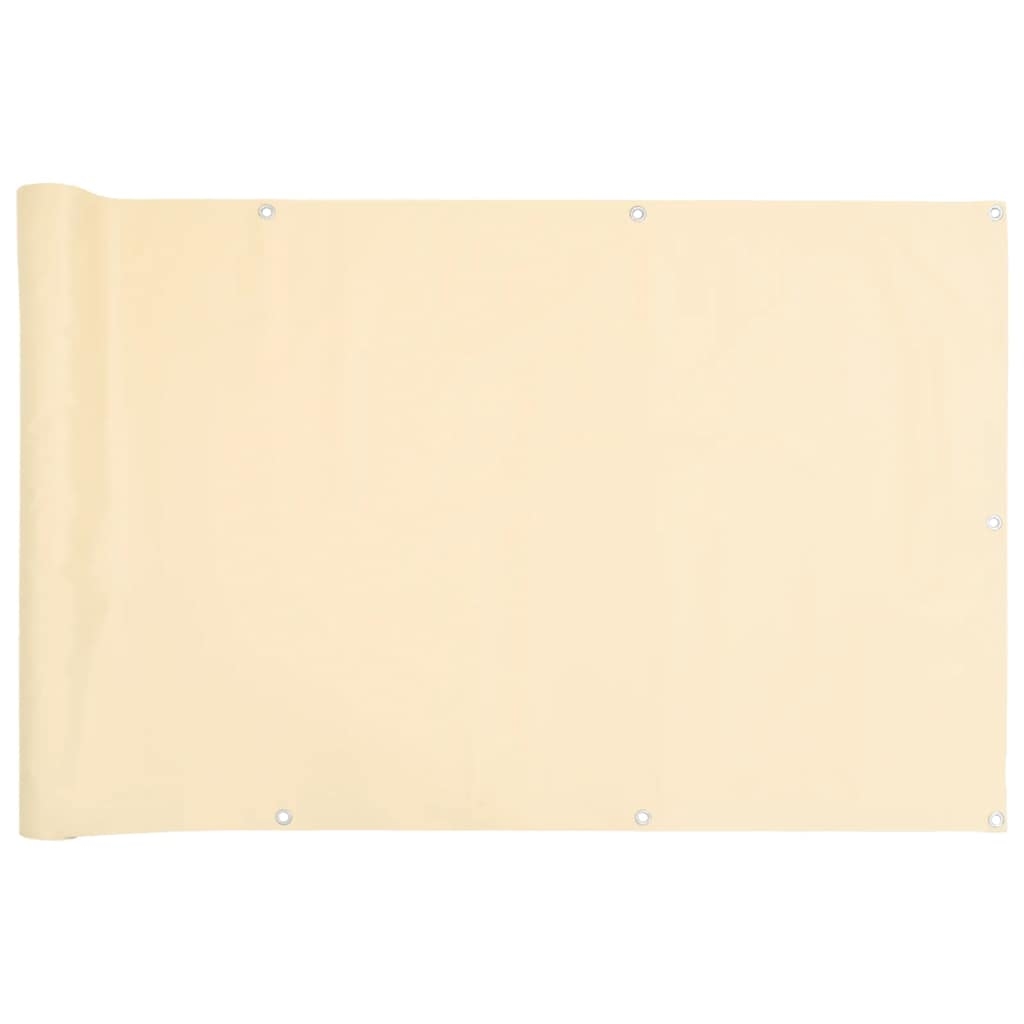 vidaXL Balkon-Sichtschutz Creme 400x120 cm PVC Image