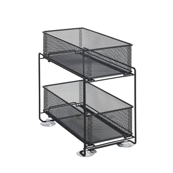 Schubladenregal Gioma Schwarz 2 Etagen WENKO