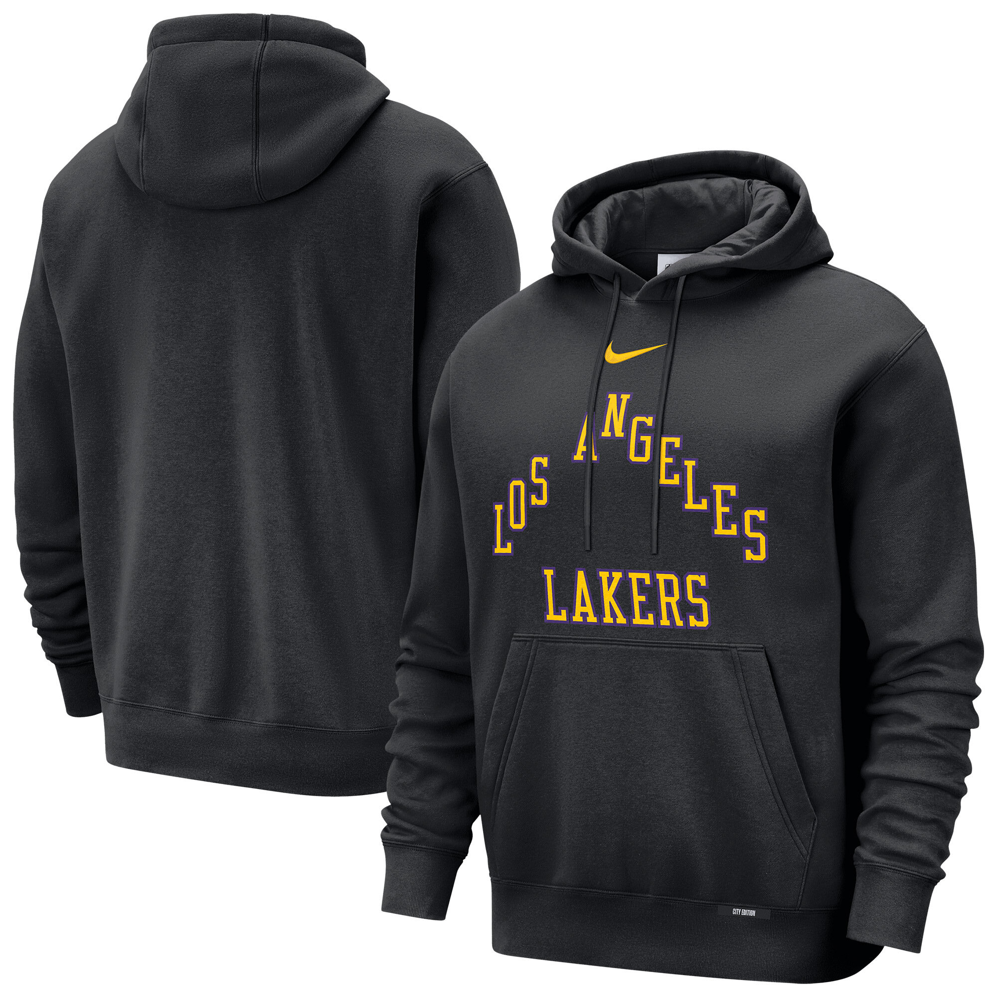 Los Angeles Lakers Nike City Edition Club Wortmarken-Hoodie – Herren Image
