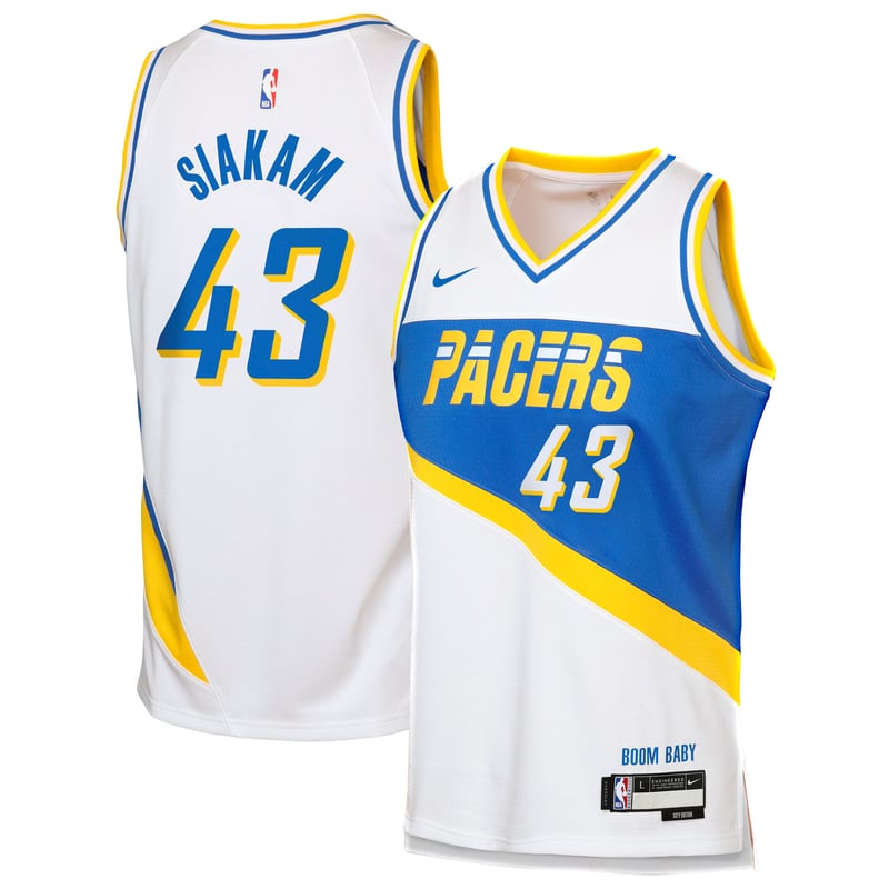 Maillot Swingman Nike City Edition 2025/26 des Indiana Pacers - Blanc - Pascal Siakam - Jeune - unisexe Taille: XL (18/20)