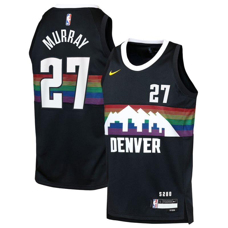 Maillot Swingman Nike City Edition 2025/26 des Denver Nuggets - Noir - Jamal Murray - Jeune - unisexe Taille: L (14/16)