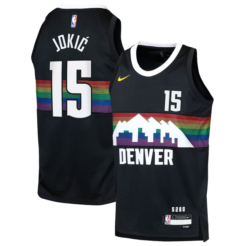 Maillot Swingman Nike City Edition 2025/26 des Denver Nuggets - Noir - Nikola Jokić - Jeune - unisexe Taille: XL (18/20)
