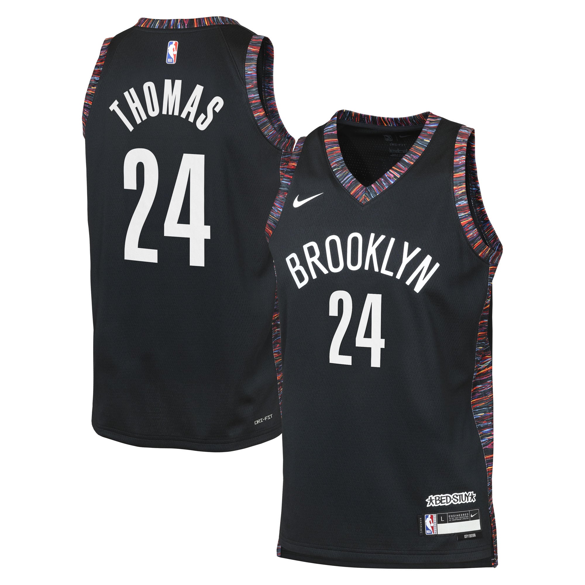 Maillot Swingman Nike City Edition 2025/26 des Brooklyn Nets - Noir - Cam Thomas - Jeune - unisexe Taille: XL (18/20)