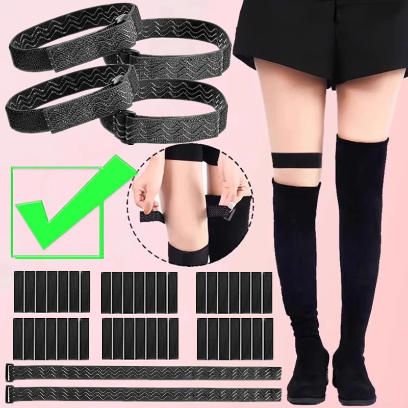 Neue Frau Einstellbare Klebeband Schnürsenkel Stiefel Anti-slip Gürtel Strap Elastische Schuh Spitze Lock Halten Lose Boot Gürtel zubehör Image