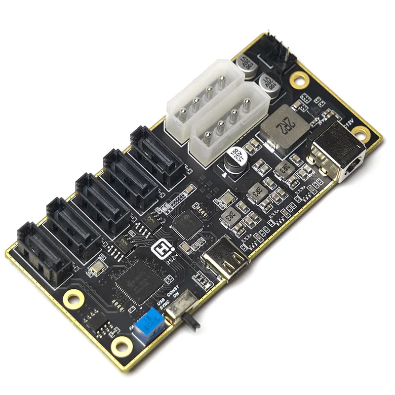 Typ-C zu 5sata Festplatte externe HDD SSD Erweiterungskarte Festplatte Datenkarte DC-Stromversorgungsmodul für NAS Industriecomputer Image