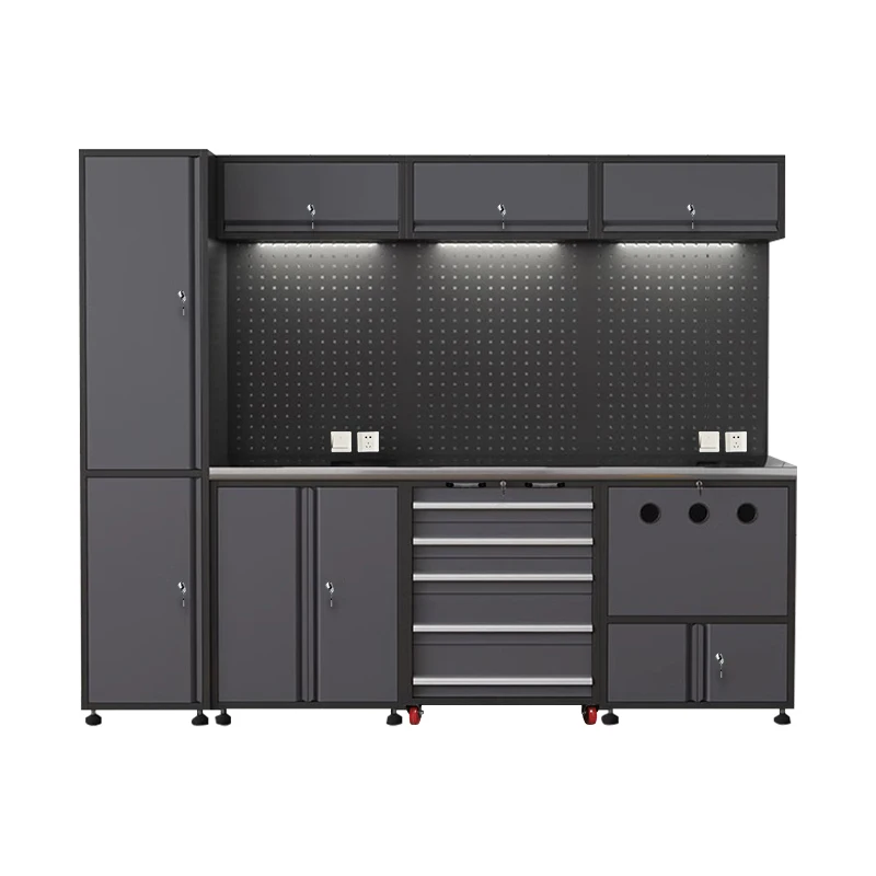 Arbeitsplatz zur Autoreparatur Multifunktionale Wartung Kombinationswerkzeugschrank Kombinationswerkbank Werkstattblech aus Eisen 4S Shop t Image