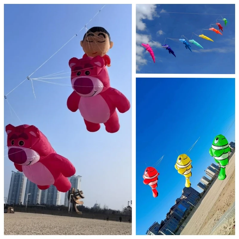 Tintenfischdrachen Anhänger fliegende Fischdrachen aufblasbare Drachen Marienkäfer weiche Drachen Nylongewebe Bärendrachen zeigen Pinguindrachen Fabrik Image