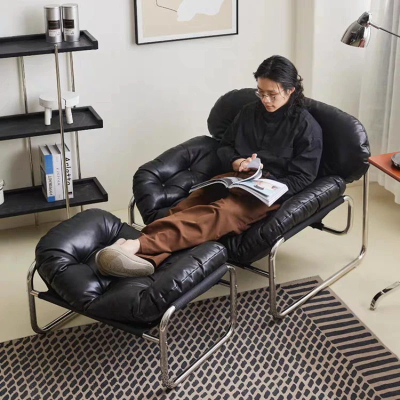 Länge 102 cm – Italienischer Einzelsofastuhl im Retro-Stil für den Innenbereich, Bekleidungsgeschäft, Fotostuhl, moderner Balkon-Freizeitstuhl im antiken Stil