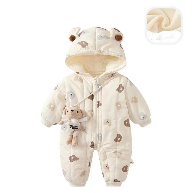 Baby Kleidung Neue Winter Baumwolle gefütterte Baby Mädchen Und Jungen Overall Verdickung Klettern Kleidung Warme Outfits Image