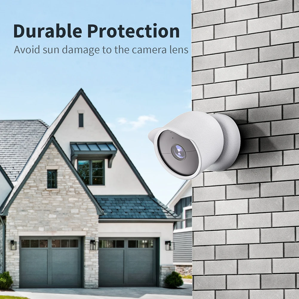 Housse de protection en Silicone pour caméra, manchon étanche pour Google Nest Cam, extérieur ou intérieur (batterie) pour caméra à batterie Nest Cam