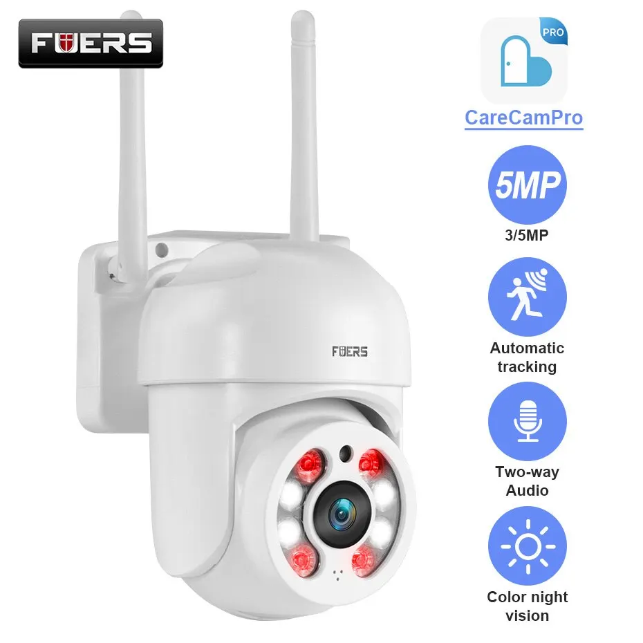 Fuers 3mp 5mp wifi ip kamera ptz steuerung outdoor-audio-menschen erkennung auto tracking h.265 cctv-sicherheits kamera Image