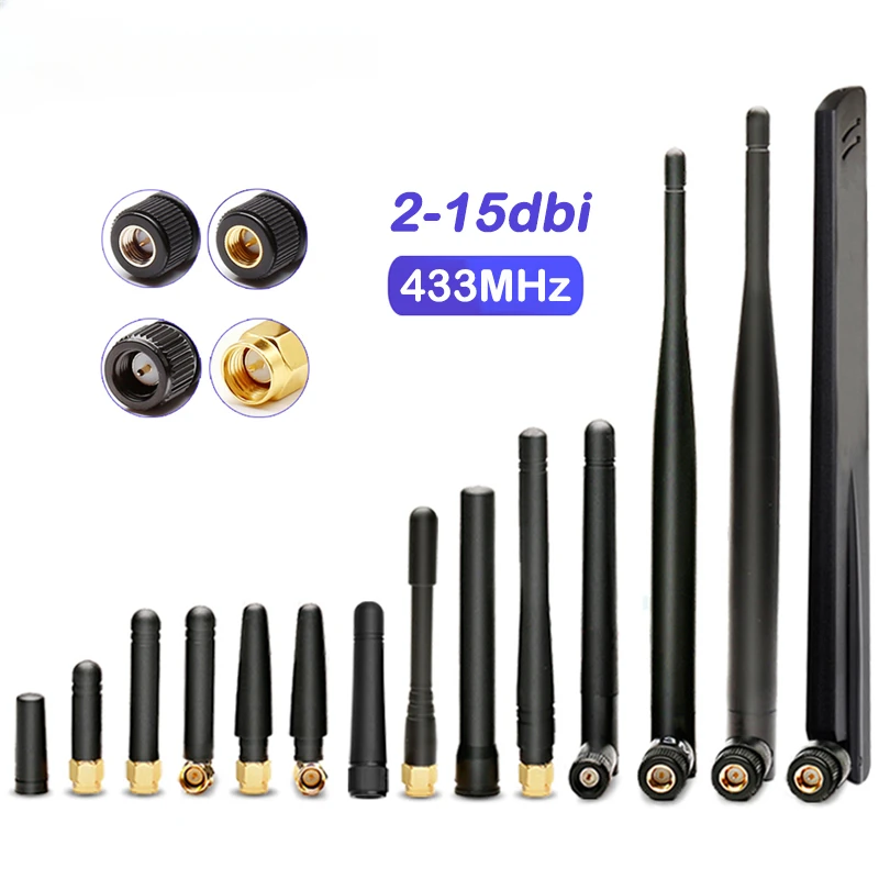 433 MHz Lora-Antenne für den Außenbereich, 15 dBi, hohe Verstärkung, omnidirektionaler Signalverstärker, Langstreckenverstärker, SMA-Stecker für IOT-Router-Modem Image