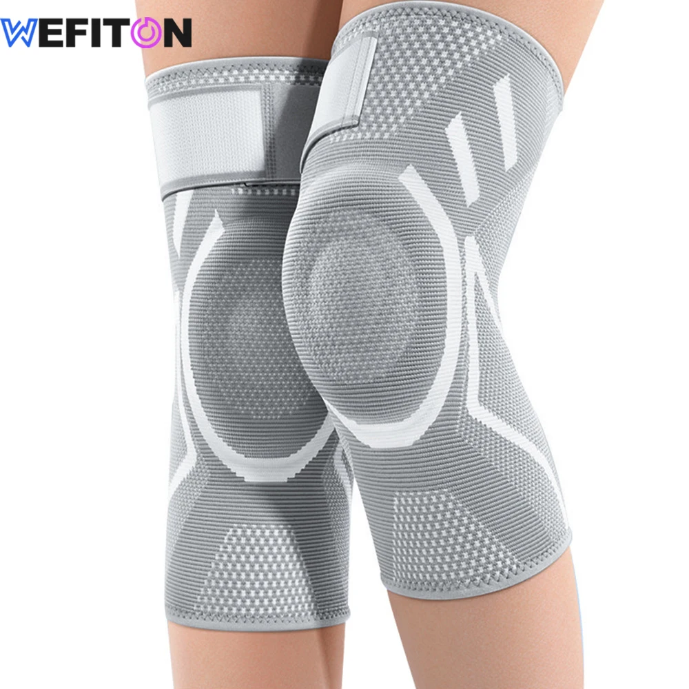 2er-Pack】 Professionelle Kniebandage mit Gelpolster und Seitenstabilisatoren – verstellbare Kompressionsunterstützung für Laufen, Training und Arthritis Image