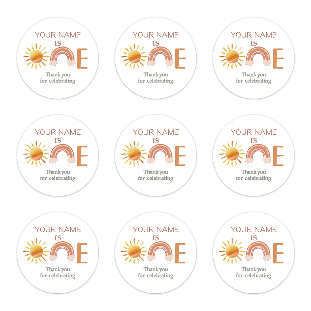 Maßgeschneiderte EINE Geschenkaufkleber für Baby-Taufkleber, versiegelte dekorative Aufkleber für Party-Einladungen und Gedenkgeschenke Image