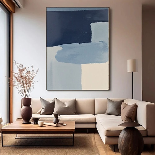 Handgefertigt Ölgemälde Handgemalte Vertikal Abstrakt Zeitgenössisch Modern Ohne Innenrahmen (ohne Rahmen) Image