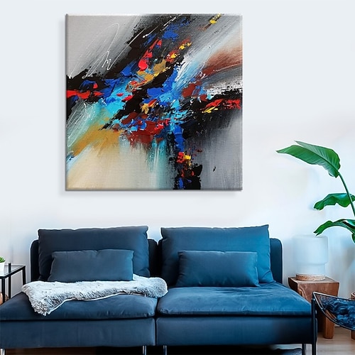 handgemaltes Ölgemälde auf Leinwand, moderne abstrakte Wandkunst für die Heimdekoration, auf Keilrahmen gespanntes Gemälde/gerollte Leinwand (ohne Rahmen) Image