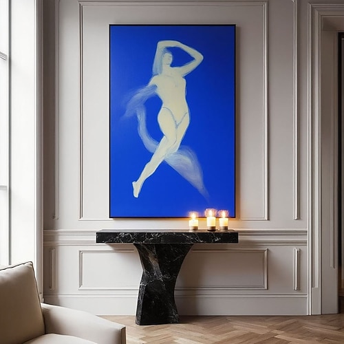 Handgefertigt Ölgemälde Handgemalte Vertikal Abstrakt Menschen Zeitgenössisch Modern Ohne Innenrahmen (ohne Rahmen) Image