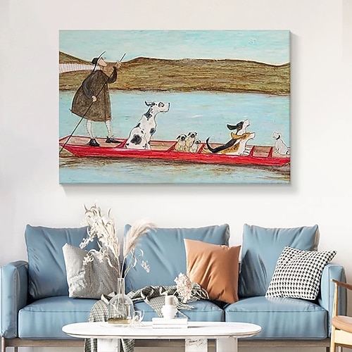 Ölgemälde Handgemalte Horizontal Tiere Cartoon Modern Ohne Innenrahmen (ohne Rahmen) Image