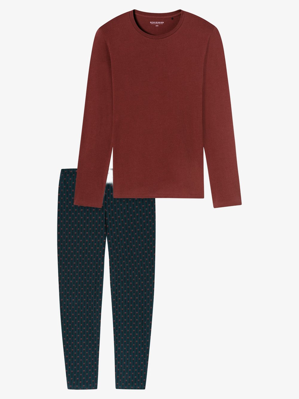 Schiesser Pyjama Herren bordeaux, 52 Image