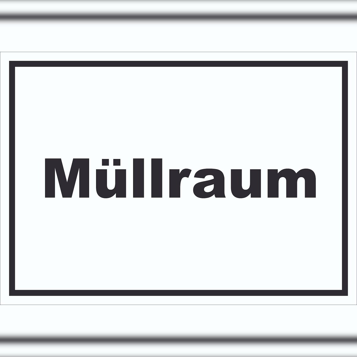 HB-Druck Müllraum Schild mit Text Abfall Mülltrennung waagerecht A4 Rückseite selbstklebend Image