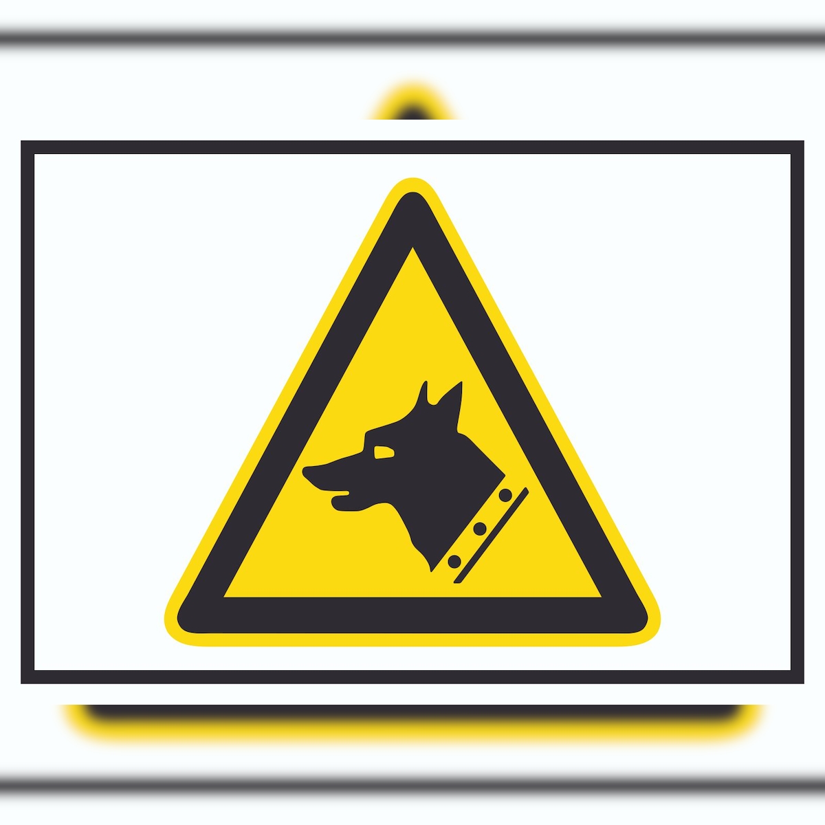 HB-Druck Achtung Wachhund Symbol A6 (105x148mm) Schild Image