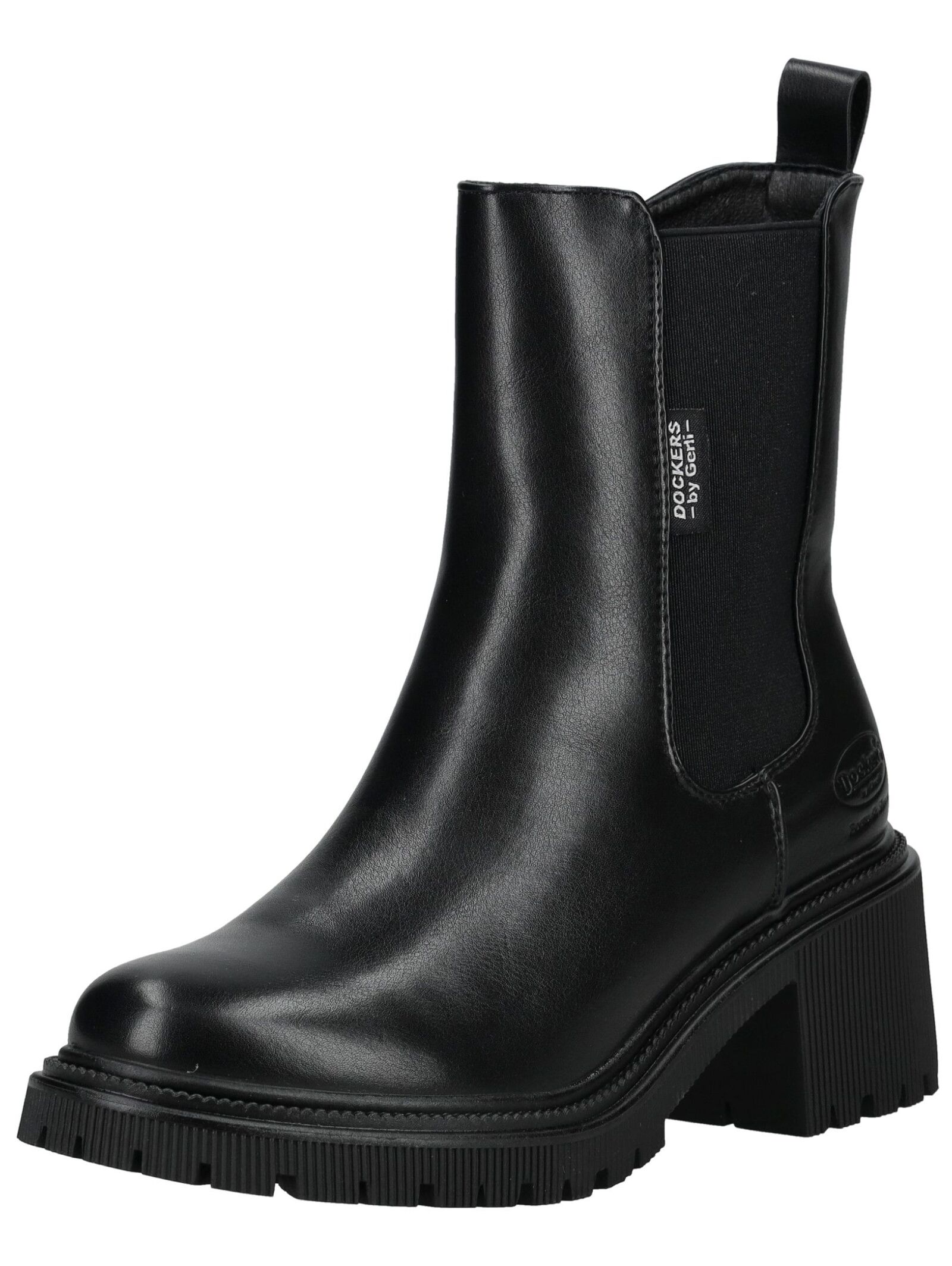 Stiefelette DOCKERS BY GERLI "Dockers by Gerli Stiefelette Lederimitat", Damen, Gr. 38, schwarz, Lederimitat, Schuhe Stiefelette