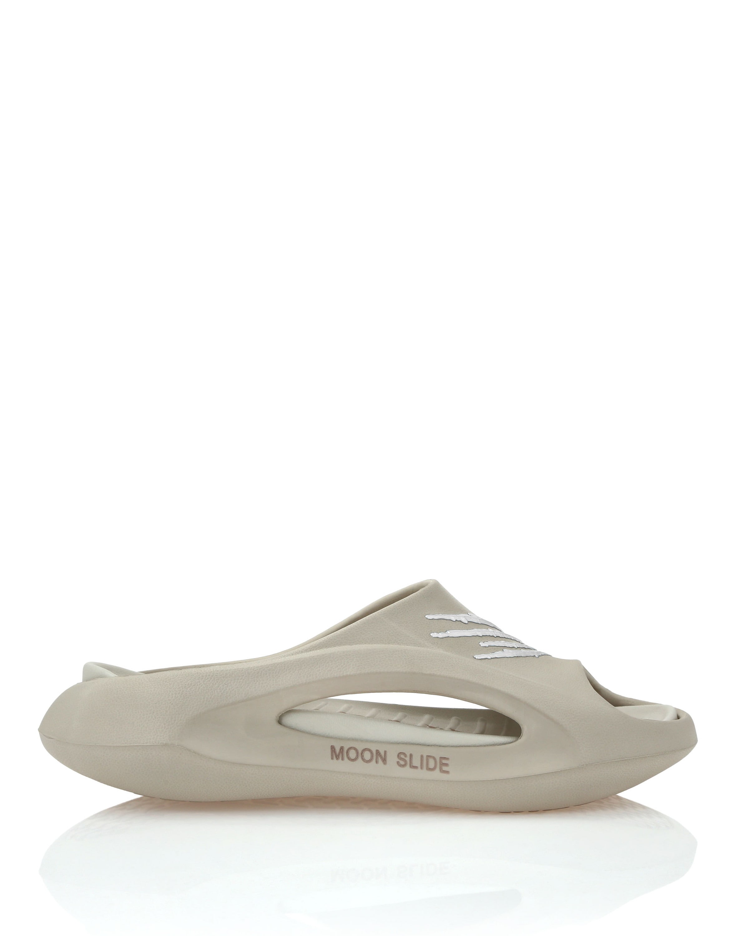 Strandschuh PLEIN SPORT "Flache Gummisandalen", Damen, Gr. 46-47, Normalschaft, beige (06, beige), Schuhe Strandschuh