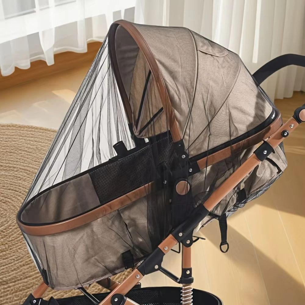 Full Coverage Stroller Mosquito Net With Dense Mesh Protection black