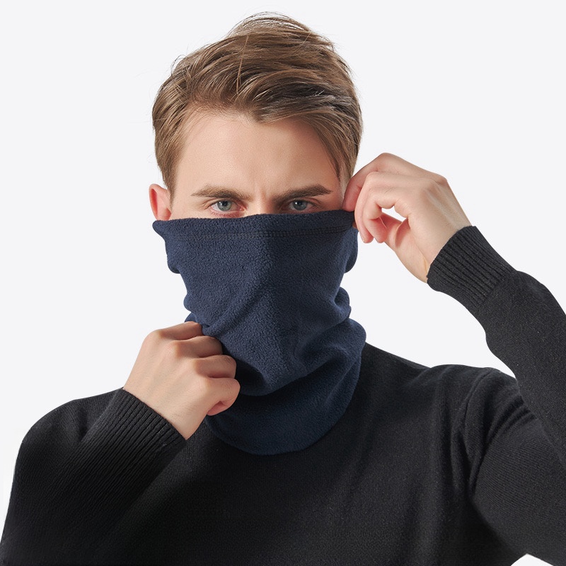 Warm Autumn And Winter Neck Cover, Multi Functional Skiing Mask, Fleece Cycling Sports Neck black