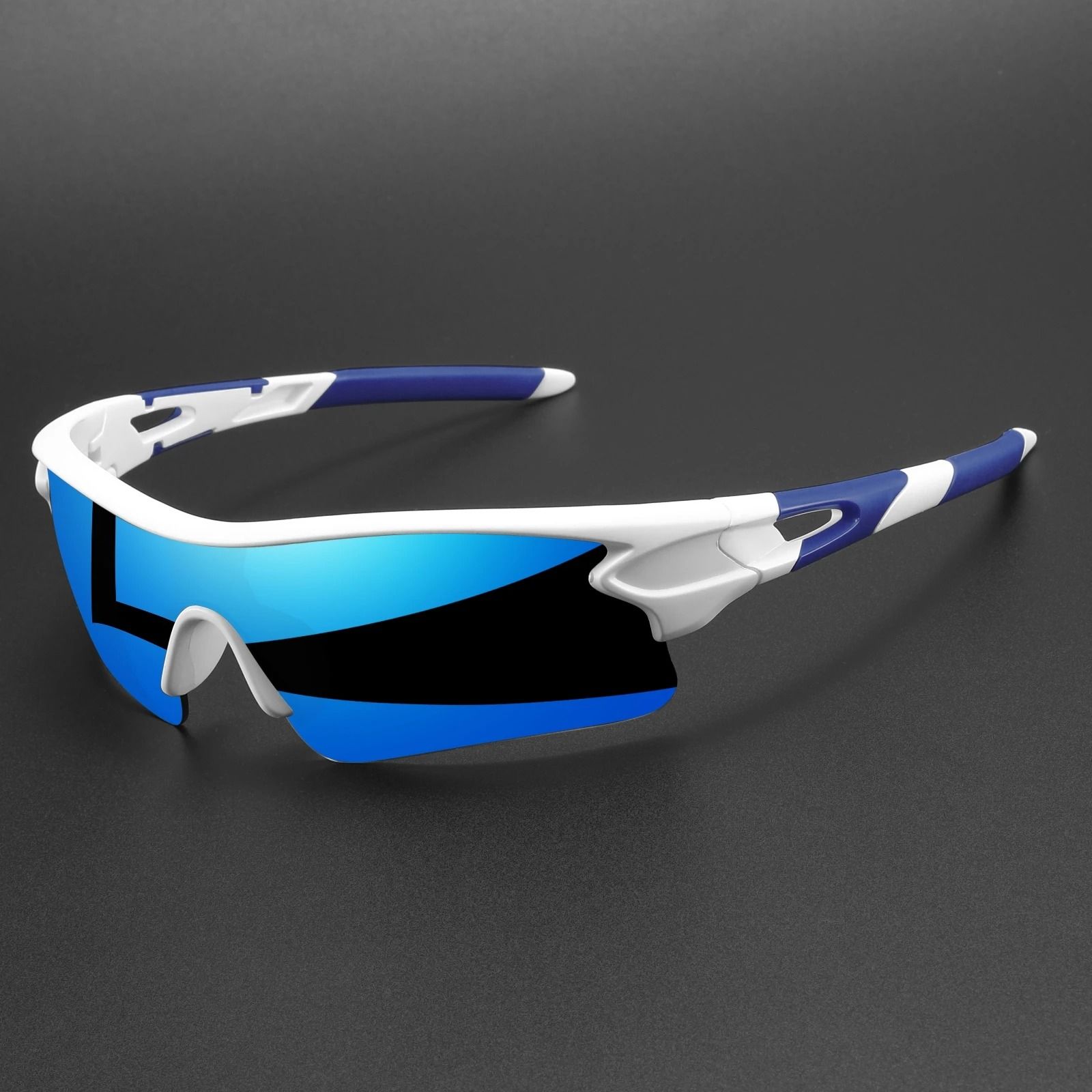 UV400 Protective Sports Eyewear For Men And Women With Lightweight Wrap Around Design c2 red Mirror