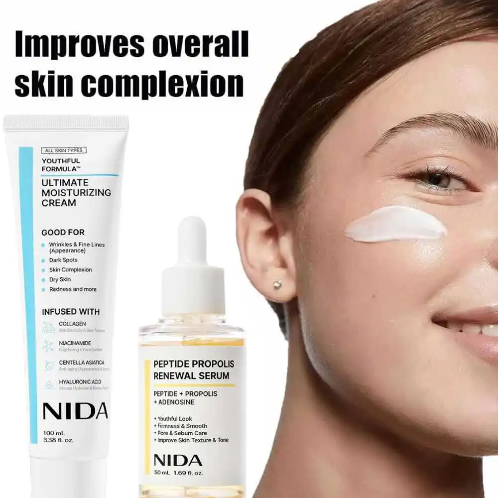 Corée Nida crème hydratante ultime soin quotidien du visage serrer rétrécissement des Pores rougeurs sérum rajeunissant ensemble de soins de la peau du visage