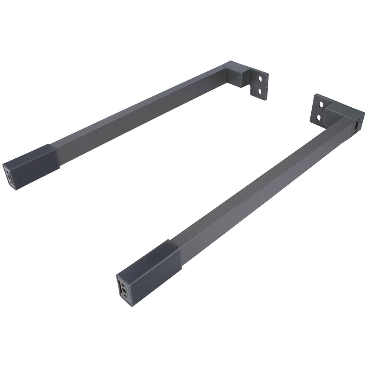 MS Beschläge Schubladenreling Anthrazit 450mm Schubladenzubehör-Set Schubladenstabilisation Image