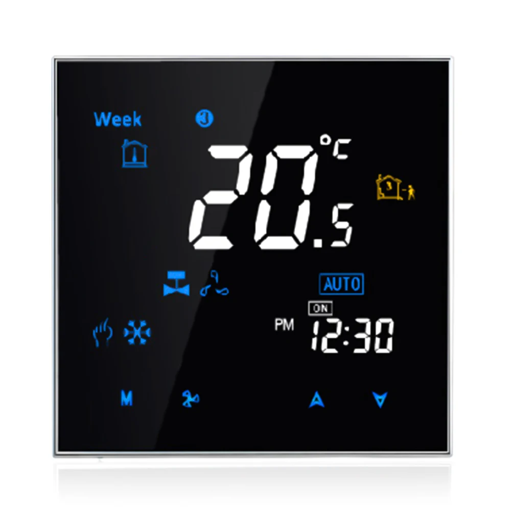 Vierrohriger Wifi-Sprach-intelligenter Raumthermostat, digitaler programmierbarer Temperaturregler für Klimaanlage (BAC-3000ELW) Image