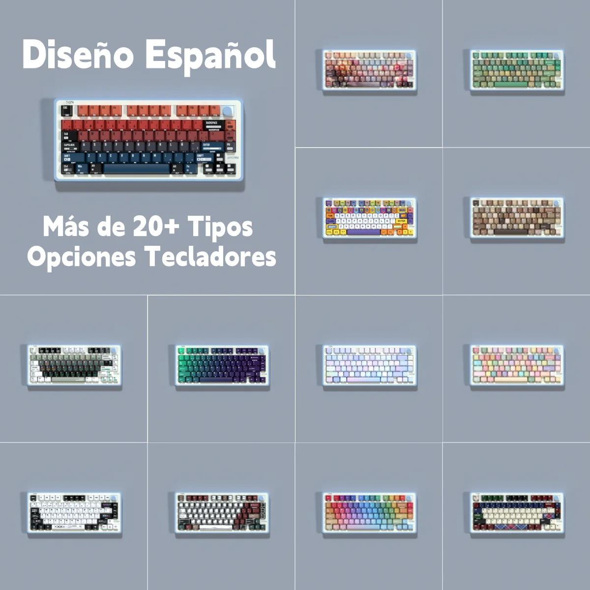 Seitlich beleuchtete Tastenkappen der spanischen mechanischen Tastatur Cherry Hot Sublimationsprozess Für mechanische Tastaturen GMK Image