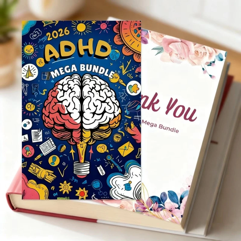 2026 ADHS Planner Mega Bundle: 7-in-1-Organisationssystem für Fokus und geistige Wellness Image