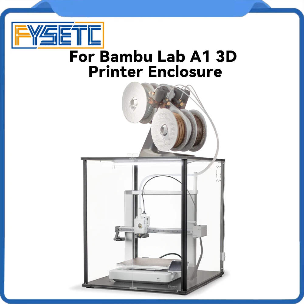 FYSETC FNATR für Bambu Lab A1 3D-Druckergehäuse, transparentes Acryl, robust gestaltete 3D-Druckerabdeckung mit Filtersystem Image