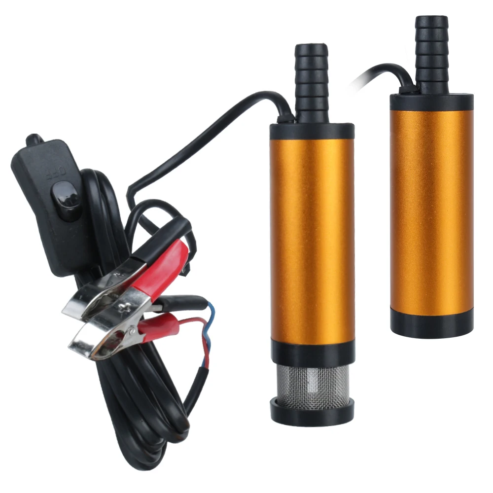 Auto Elektrische Ölpumpe 12L/min Kraftstoff Transfer Pumpe 12V Mini Für Pumpen Diesel Öl Wasser Tauch Aluminium legierung Shell Image