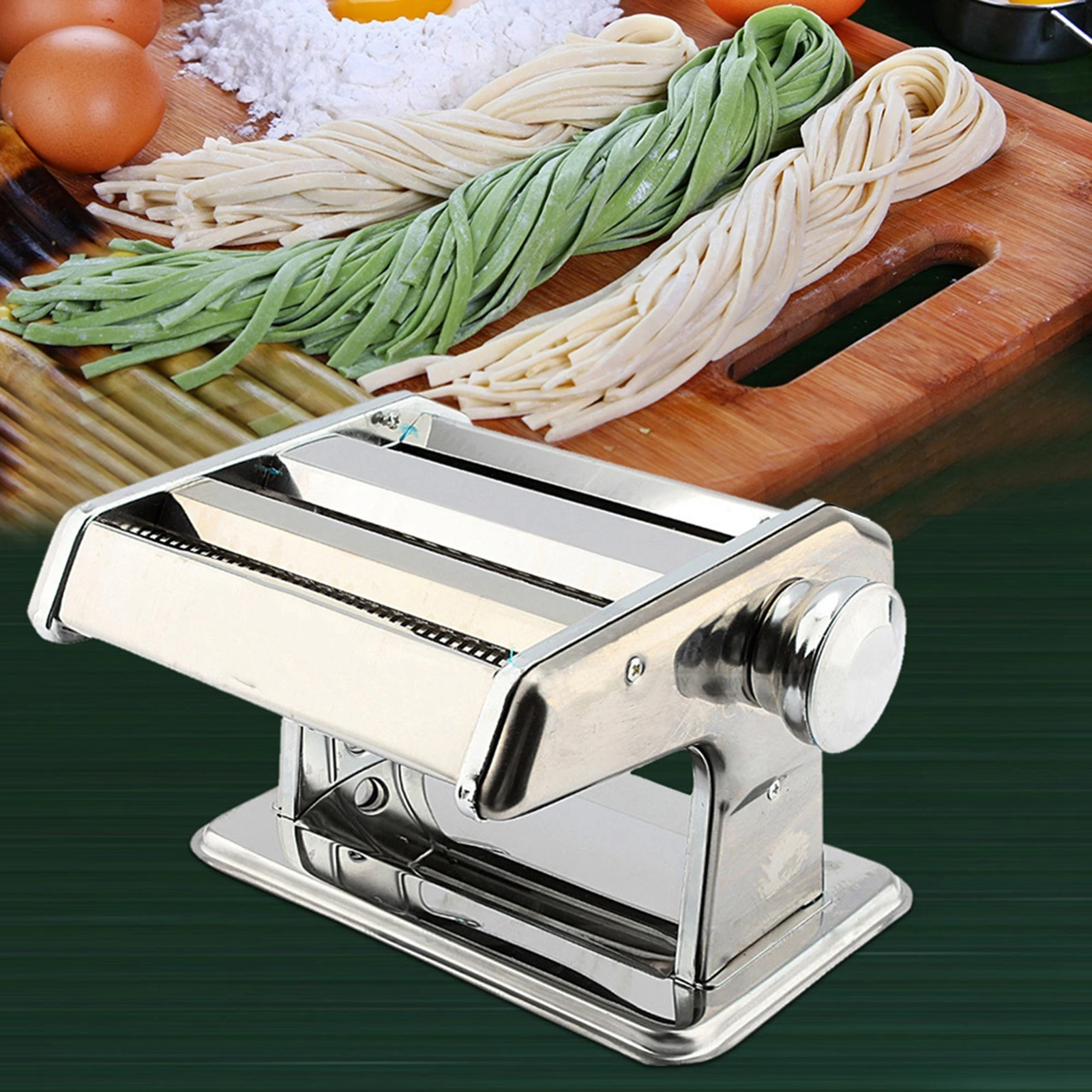 Macchina per pasta fatta a mano 3IN1 in acciaio inossidabile Pasta Lasagne Spaghetti Tagliatelle Macchina per pasta Macchina per pasta Macchina per pasta