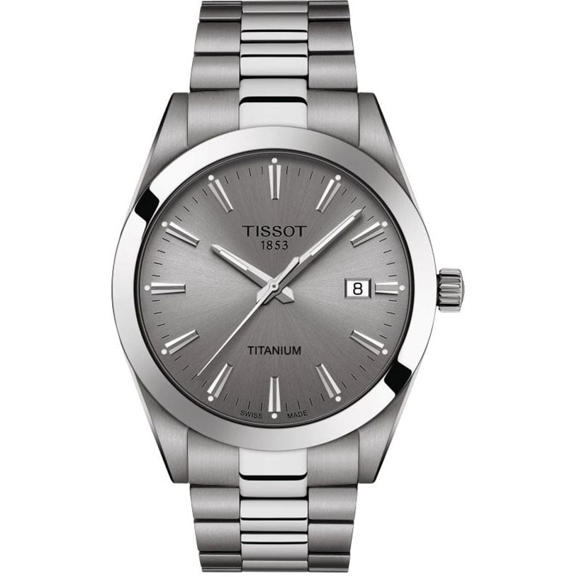 Tissot Gentleman Titanium Grey Dial Titanium Watch 40mm