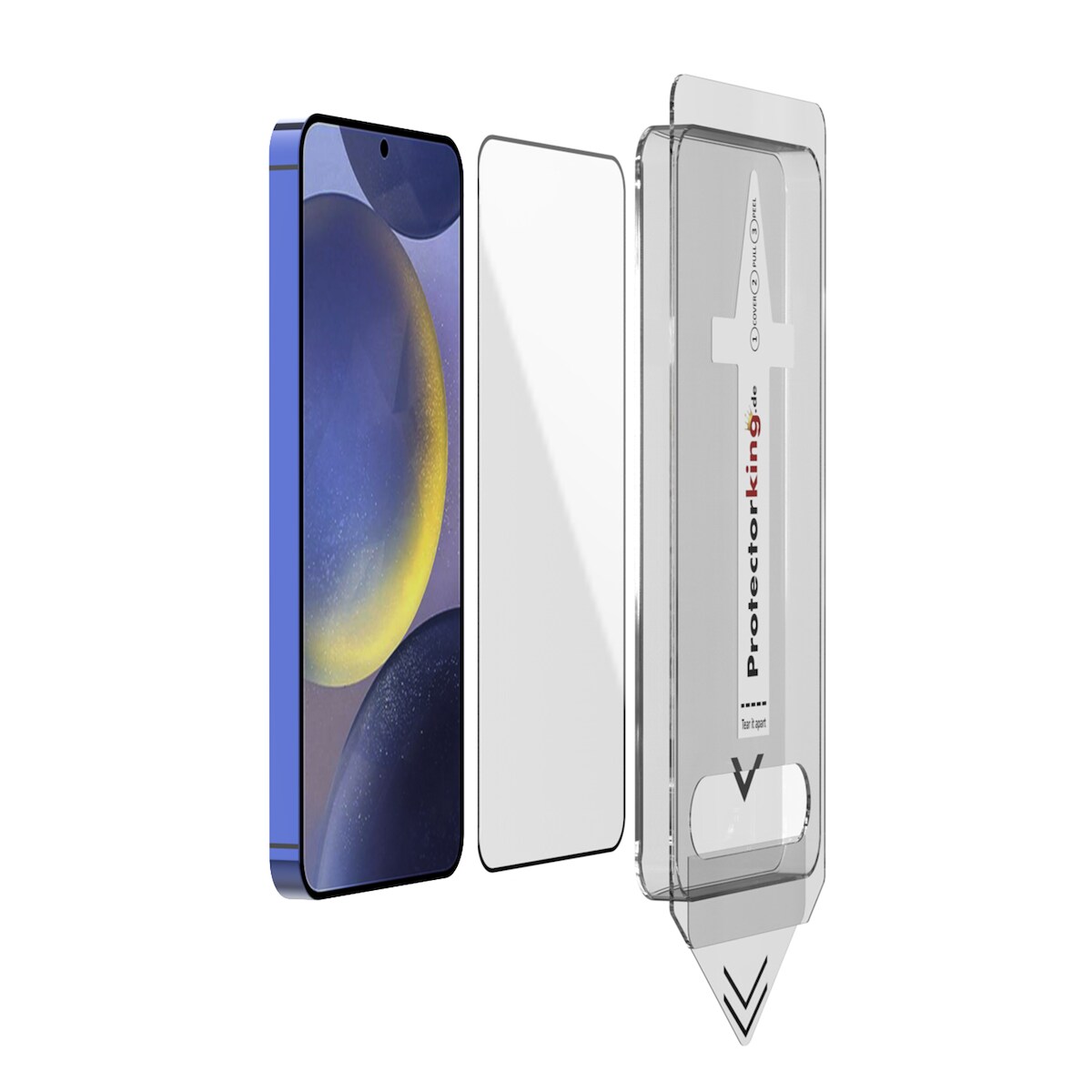 5x 9H Panzerglas für Samsung Galaxy S24 Plus 3D KLAR Staubfreie Installation echtes Tempered Glass Panzerhartglas Schutzglas Displayschutz Schutzfolie Image