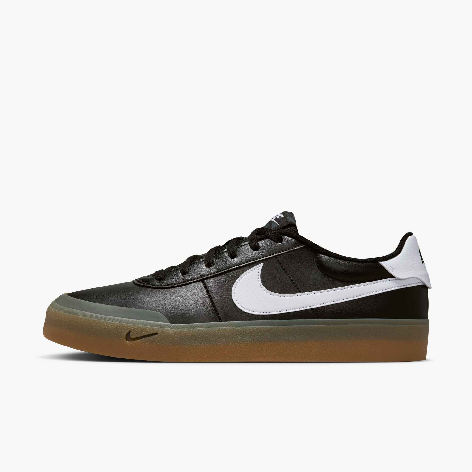 Sneaker NIKE SPORTSWEAR "COURT SHOT", Herren, Gr. 46, schwarz, weiß, gum light braun, Synthetik, Schuhe Sneaker