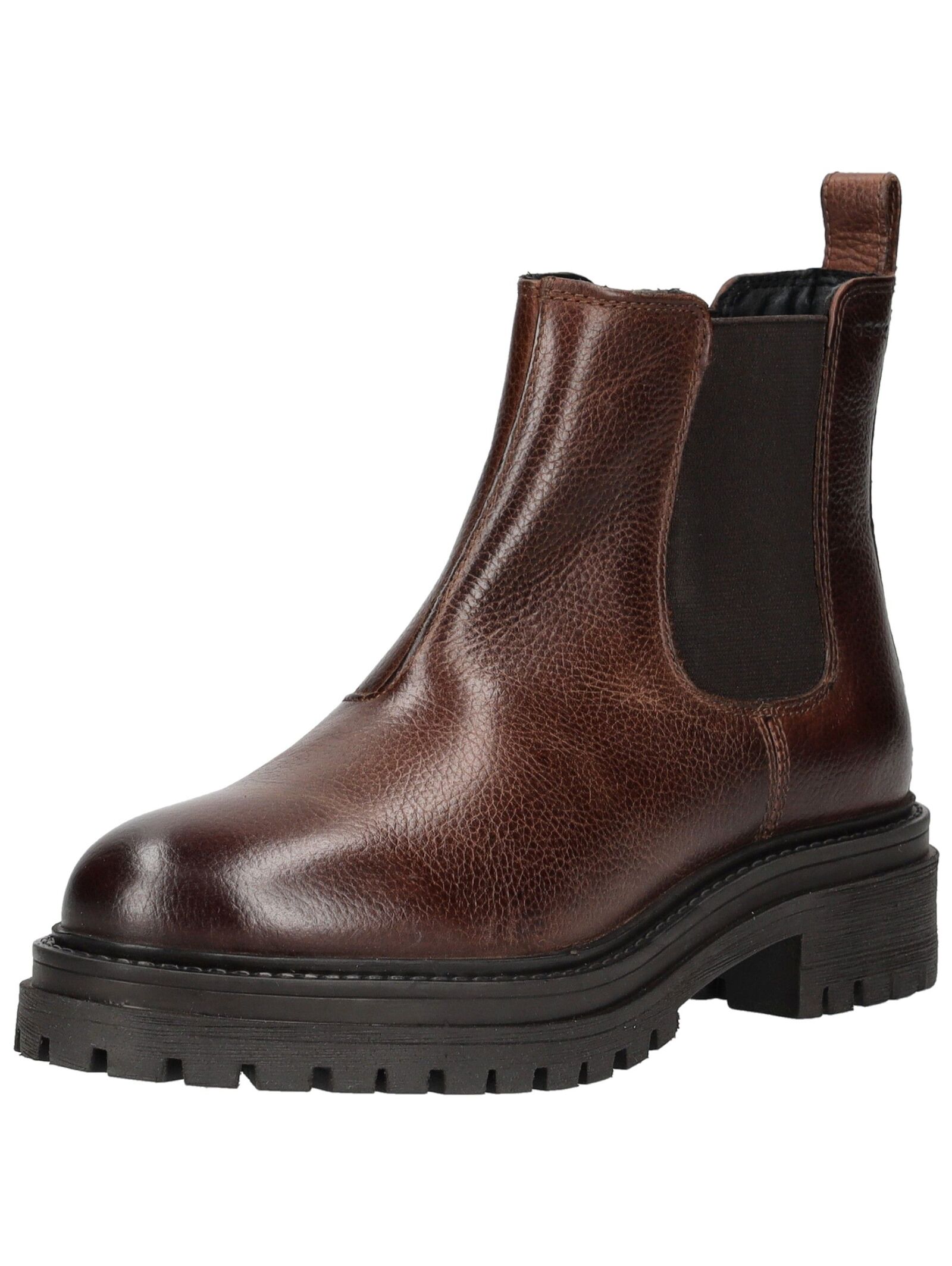 Stiefelette GEOX "Geox Stiefelette Leder/Textil", Damen, Gr. 39, braun, Leder, Textil, Schuhe Stiefelette