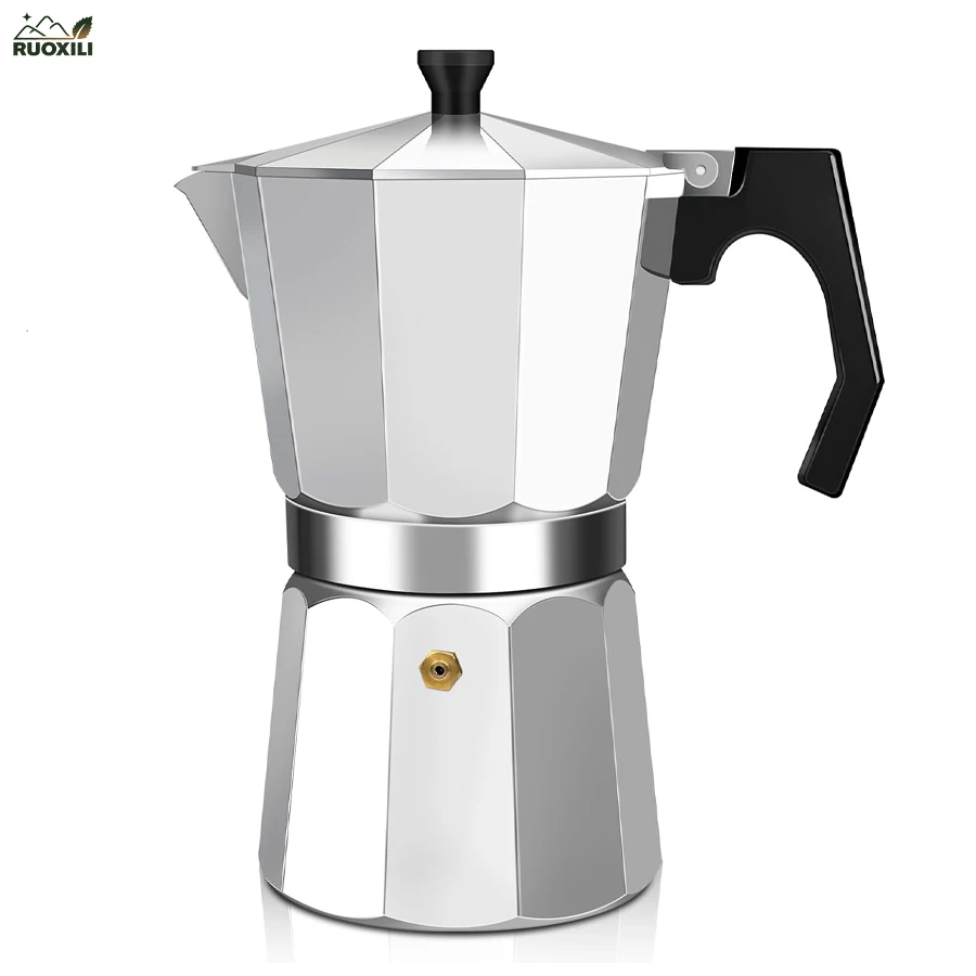 Cafetière à expresso en aluminium, idéale pour la préparation de mochas et de thés à la maison, design élégant pour les amateurs de café, cafetière à expresso manuelle
