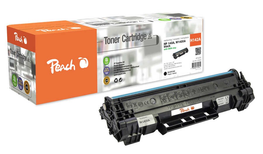 Peach PT1270 Peach Toner HP W1420A, No.142A black remanufactured Image