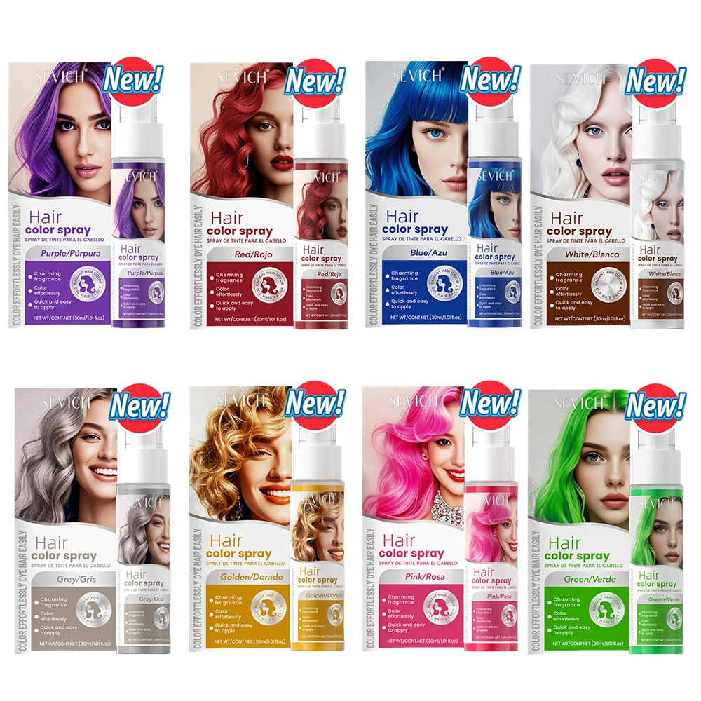 Spray temporaneo per capelli da 30 ml Timesave Spray per capelli fai da te Spray per colori per capelli per uomo Donna Nuovi accessori per lo styling Cosplay