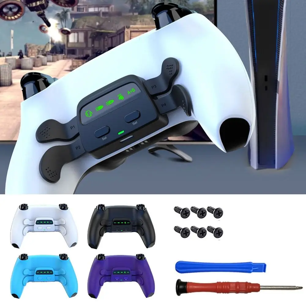 Professionelle Gaming Gamepad Zurück Paddles DIY Multi-funktion Backplate Remap Kit Programmierbare Game Controller Adapter für PS5 Image