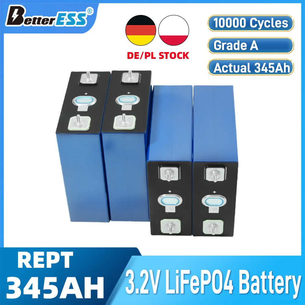 REPT 345 Ah 3,2 V LiFePO4-Akku, AAA, wiederaufladbare Lithium-Eisenphosphat-Solarzelle, tragbares LFP-Ionenpaket für die Energiespeicherung von Wohnmobilen Image