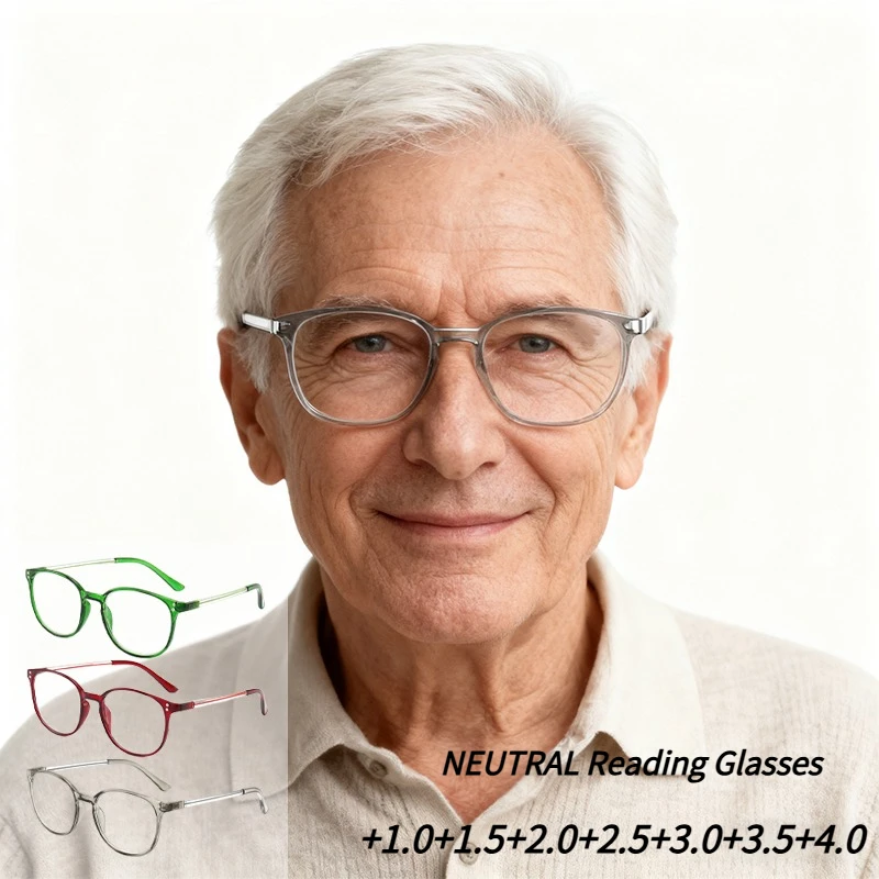 Vollformat-Lesebrille, HD-Vision, leichter Materialrahmen, konventionelle Presbyopie-Brille +1,0 + 1,5 + 2,0 + 2,5 + 3,0 + 3,5 + 4,0 Image