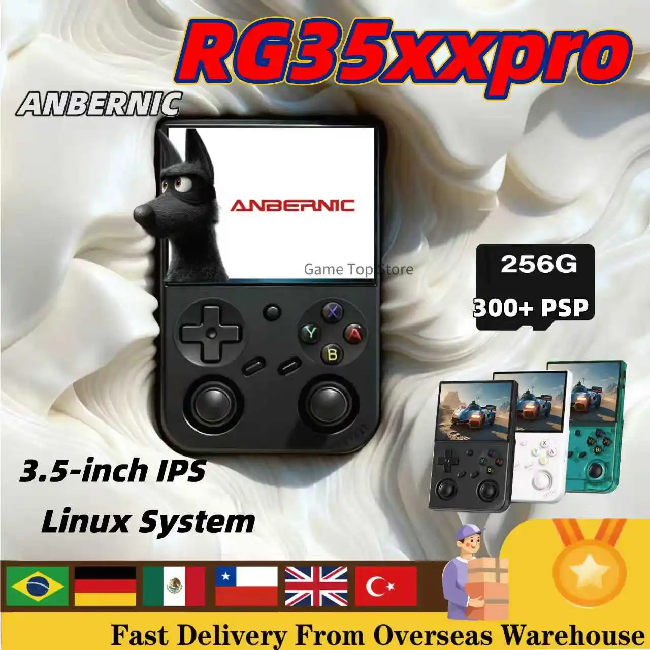 ANBERNIC RG 35XXPro RG35XX Pro lecteur de jeu vidéo rétro Console de jeu portable rétro Support WiFi Linux 64 bits PSP jeu 256G chaud
